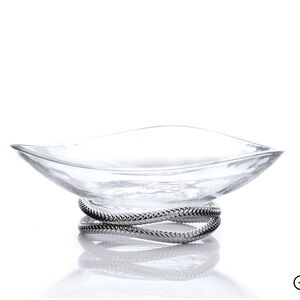Nambe Braid Centerpiece Glass Bowl